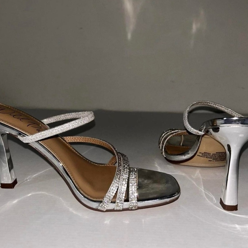 Wild Pair Silver Strappy Heels